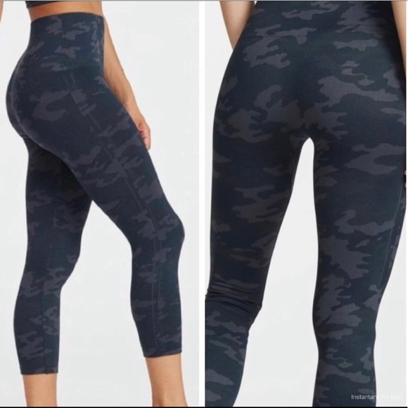 spanx camo cropped leggings